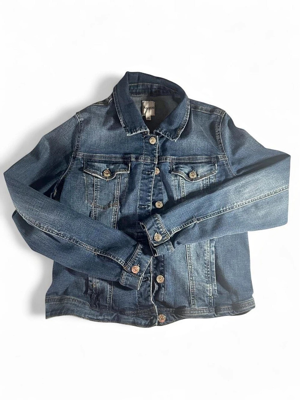 Kensie Denim Jacket in Blue Size Large Like New